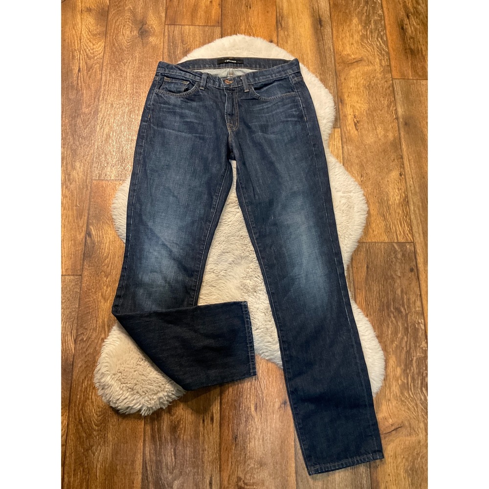 J Brand Denim Jeans Size 28 Dark Wash Logan Hung Up Straight Womens
